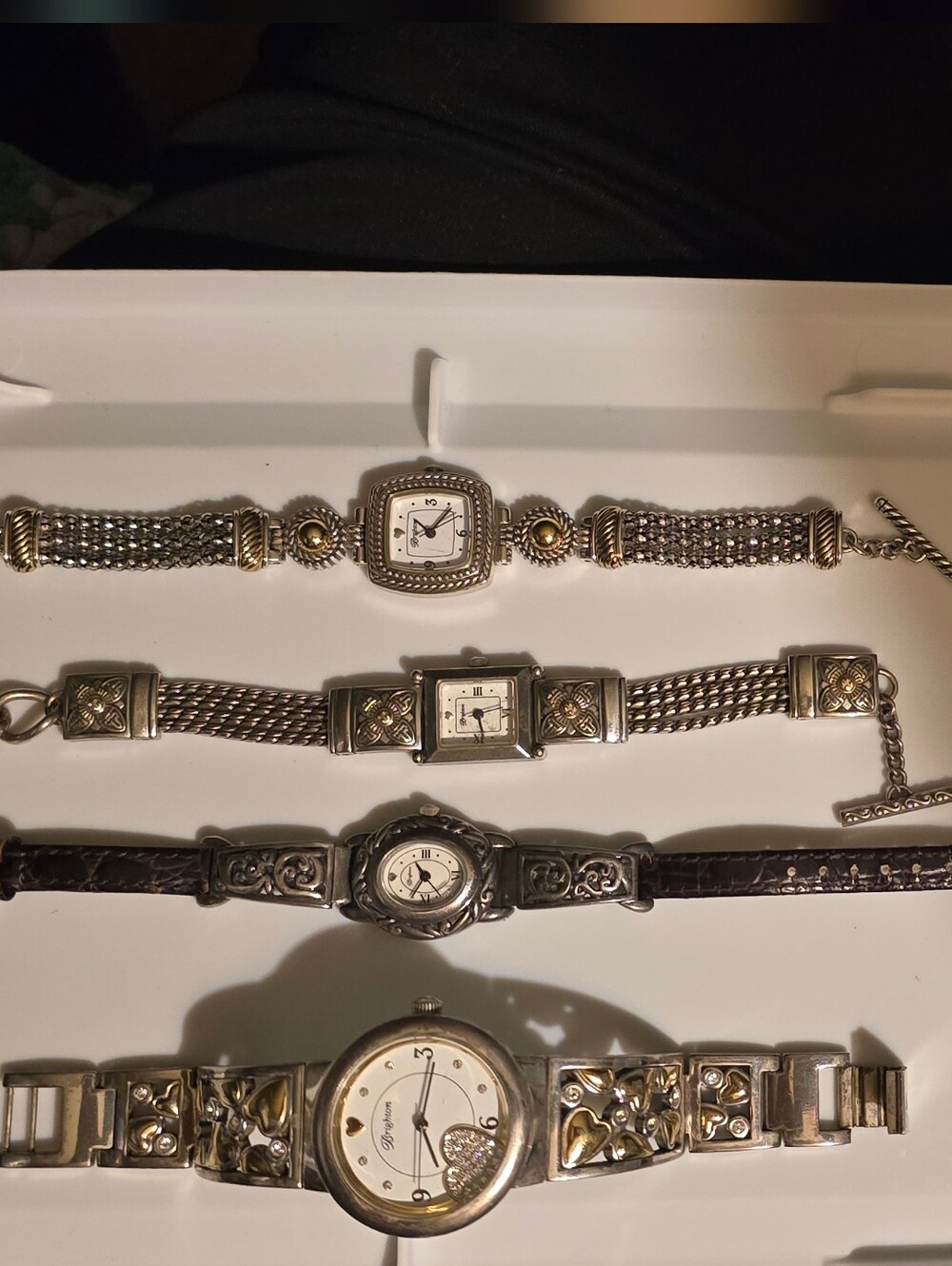 Brighton Silver and Gold-Tone Womens Bracelet Watch Bundle